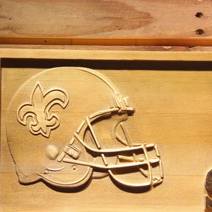 New Orleans Saints Helmet Wood Sign