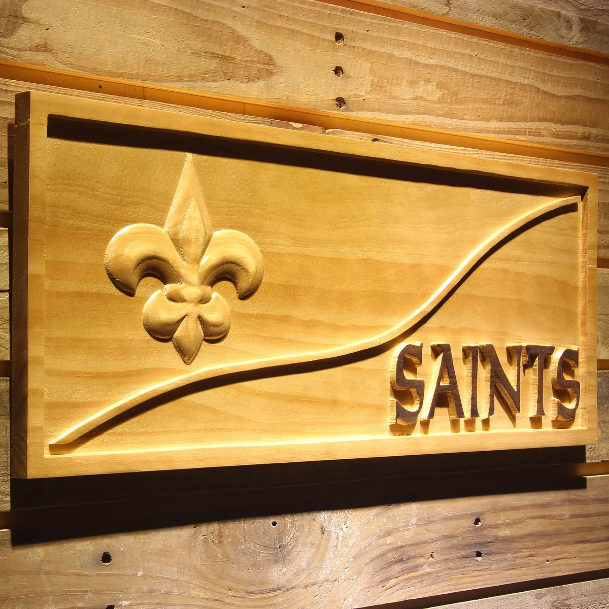 New Orleans Saints Split Wood Sign