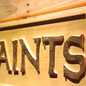 New Orleans Saints Text Wood Sign