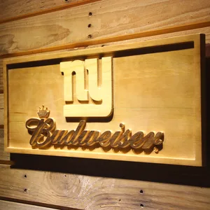 New York Giants Budweiser Wood Sign