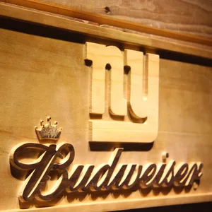New York Giants Budweiser Wood Sign