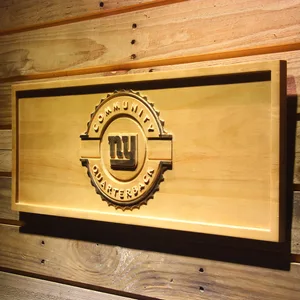 New York Giants Community Quarterback Wood Sign - Legacy Edition