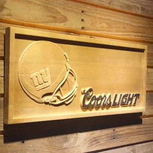 New York Giants Coors Light Helmet Wood Sign