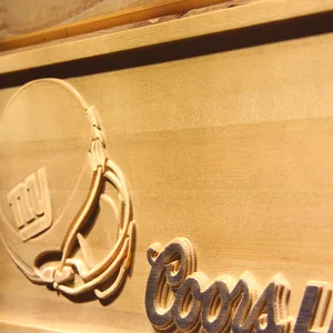 New York Giants Coors Light Helmet Wood Sign