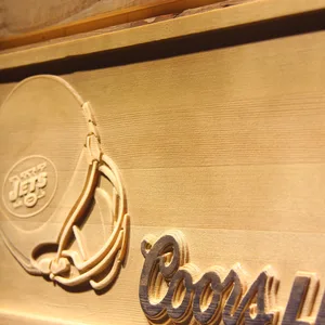 New York Jets Coors Light Helmet Wood Sign