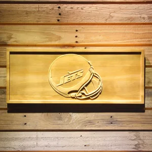 New York Jets Helmet Wood Sign - Legacy Edition