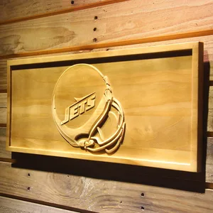 New York Jets Helmet Wood Sign - Legacy Edition