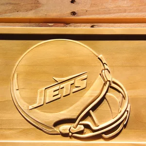 New York Jets Helmet Wood Sign - Legacy Edition