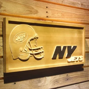 New York Jets Helmet Wood Sign