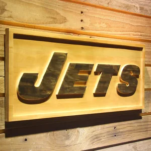 New York Jets Text Wood Sign