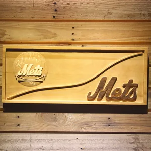 New York Mets Split Wood Sign