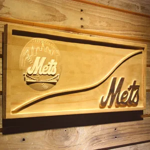 New York Mets Split Wood Sign