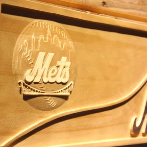New York Mets Split Wood Sign