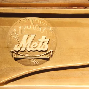 New York Mets Split Wood Sign