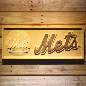 New York Mets Wood Sign