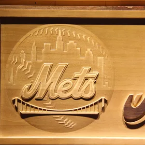 New York Mets Wood Sign