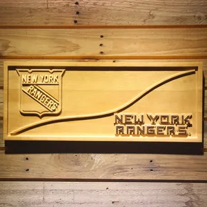 New York Rangers Split Wood Sign