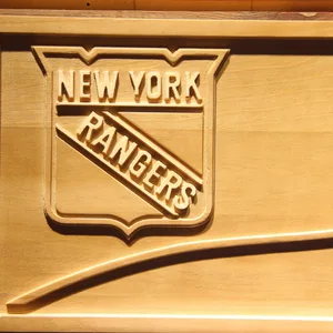New York Rangers Split Wood Sign