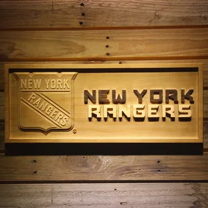 New York Rangers Wood Sign