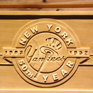 New York Yankees 50th Anniversary Logo Wood Sign - Legacy Edition