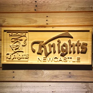 Newcastle Knights Wood Sign