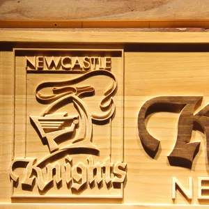 Newcastle Knights Wood Sign