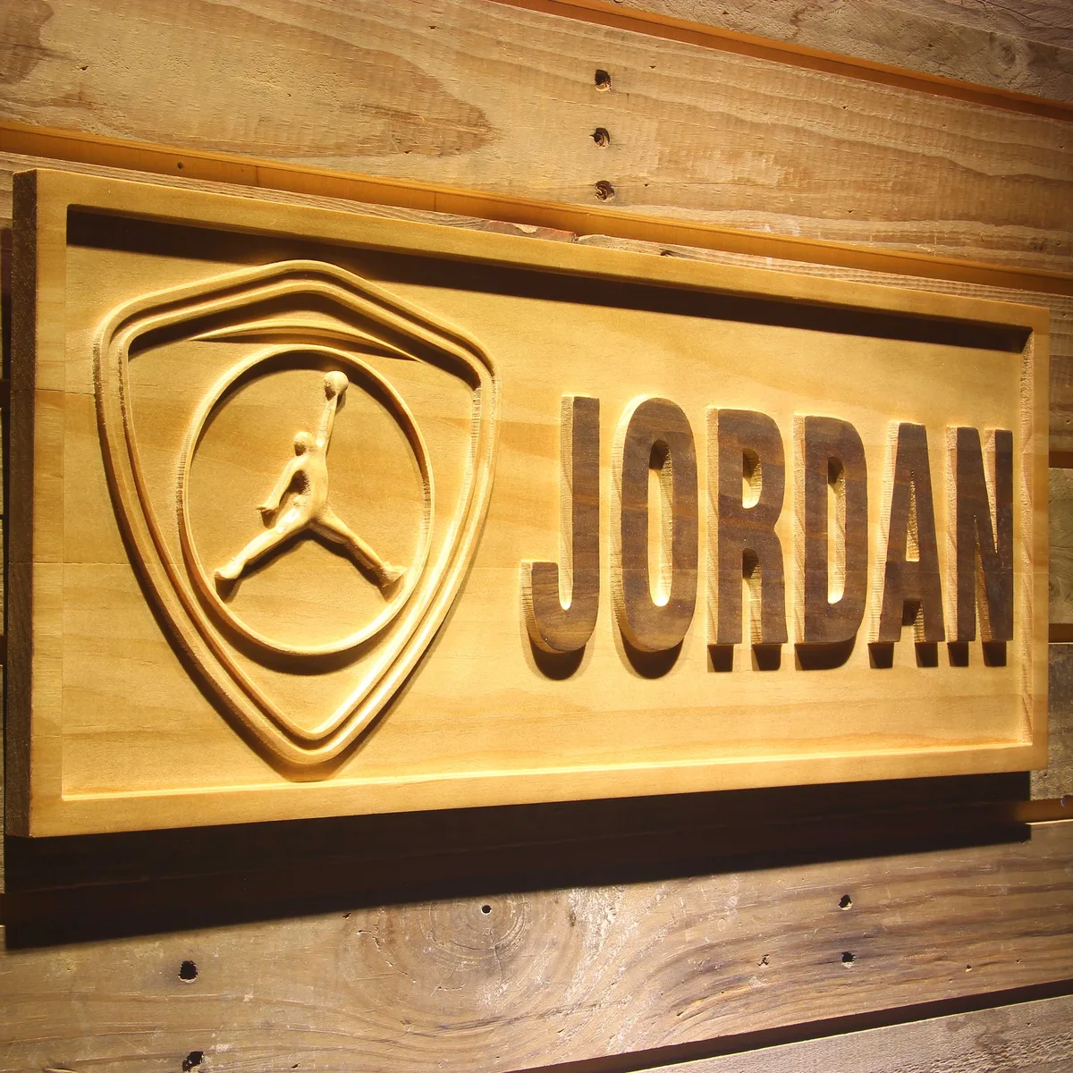 Nike Air Jordan Jumpman Logo 2 Wood Sign