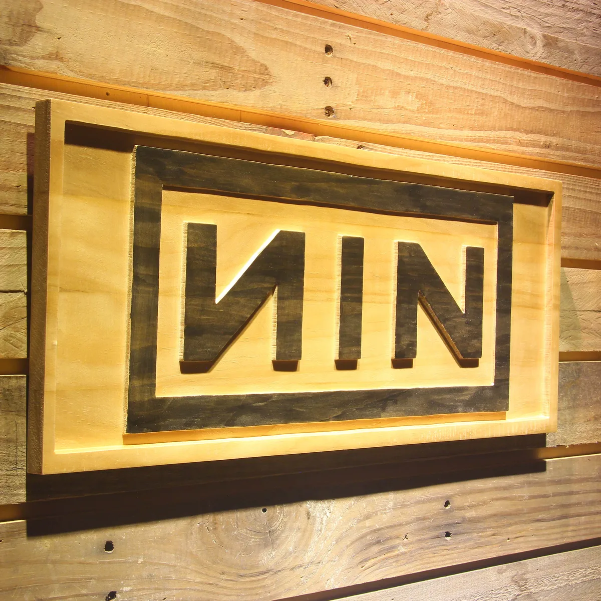 Nine Inch Nails Wood Sign