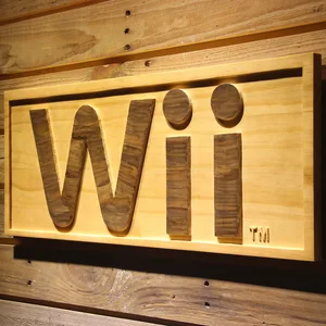 Nintendo Wii Wood Sign