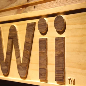 Nintendo Wii Wood Sign