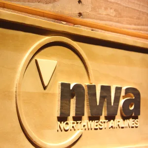 Northwest Airlines Wood Sign
