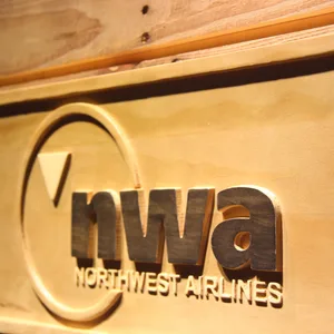 Northwest Airlines Wood Sign