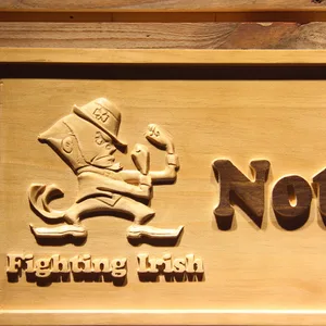 Notre Dame Fighting Irish Helmet Wood Sign