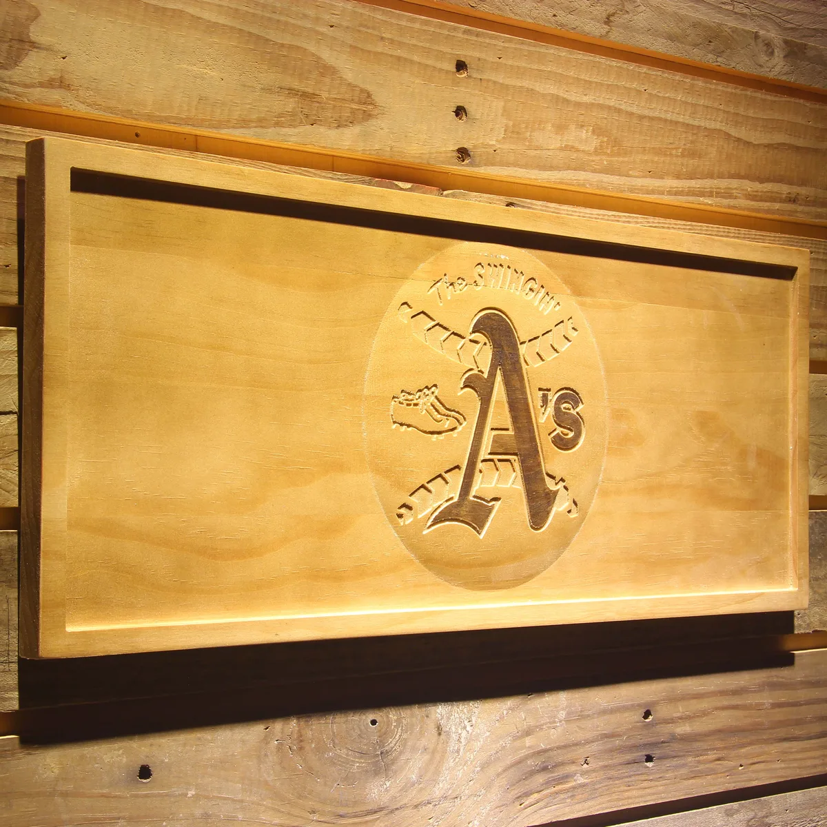 Oakland Athletics 1971-1981 Swinging A's Wood Sign - Legacy Edition