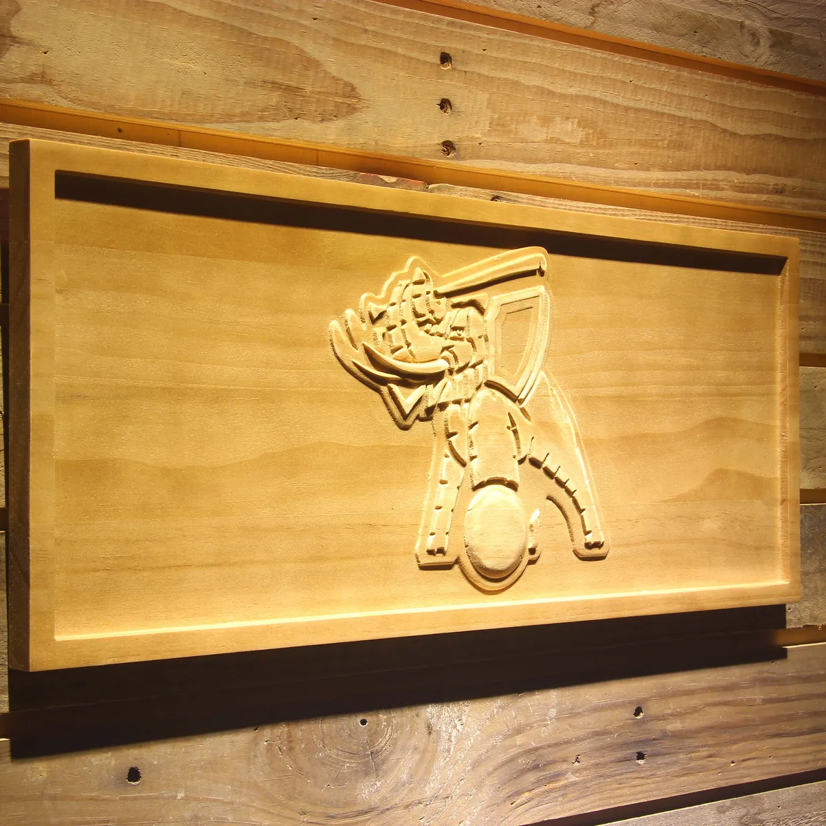 Oakland Athletics 1999 Turn Ahead the Clock Elephant Logo Wood Sign - Legacy Edition