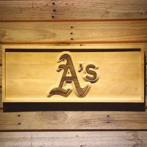 Oakland Athletics A's Logo Wood Sign