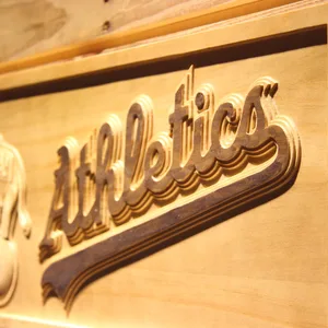 Oakland Athletics Elephant Logo Wood Sign