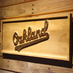 Oakland Athletics Oakland Wordmark Wood Sign