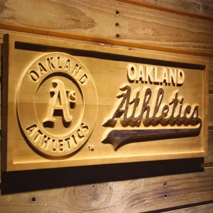 Oakland Athletics Wood Sign
