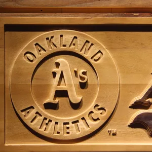 Oakland Athletics Wood Sign