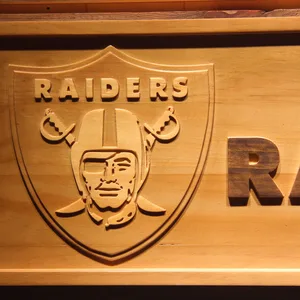 Oakland Raiders 2 Wood Sign