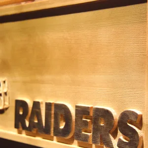 Oakland Raiders Helmet Wood Sign