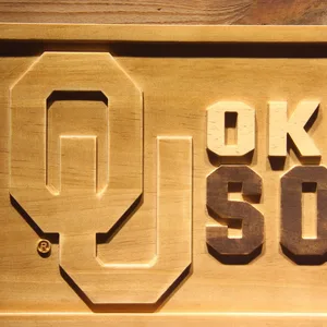 Oklahoma Sooners Wood Sign
