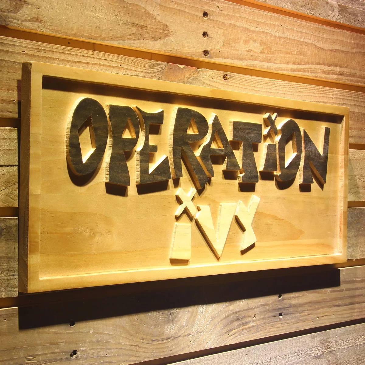 Operation Ivy Wood Sign