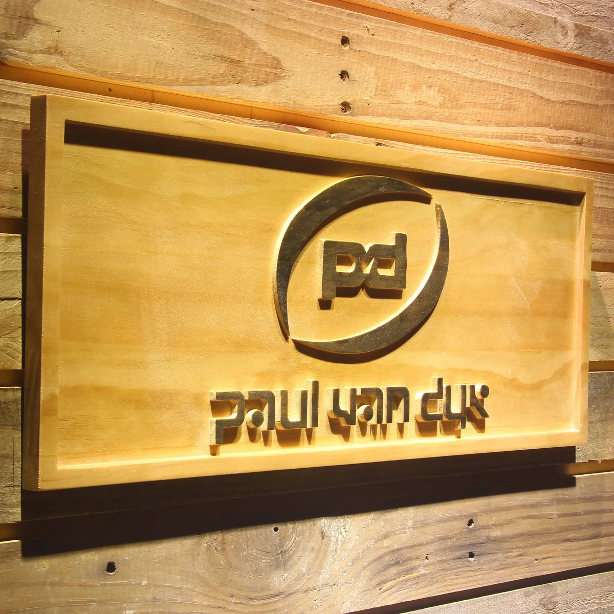 Paul Van Dyk Wood Sign