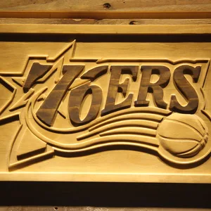 Philadelphia 76ers Wood Sign - Legacy Edition