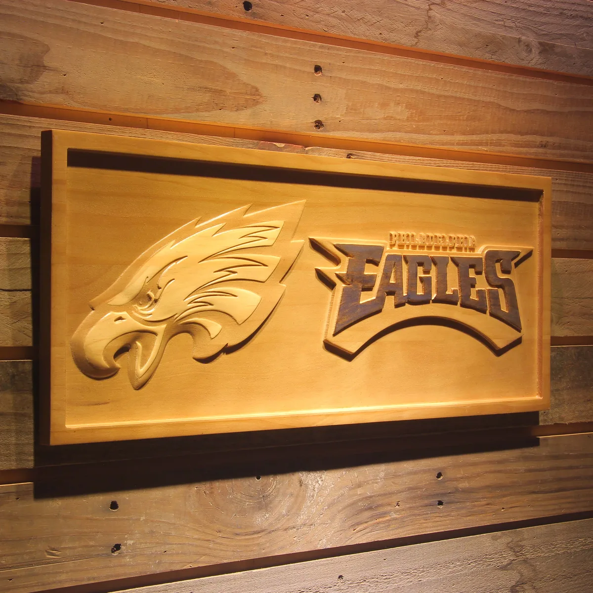 Philadelphia Eagles 2 Wood Sign