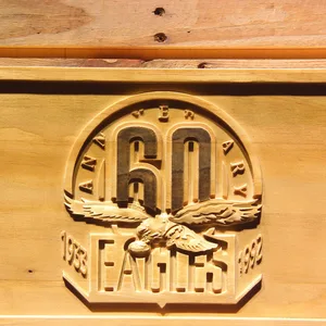 Philadelphia Eagles 60th Anniversary Logo Wood Sign - Legacy Edition