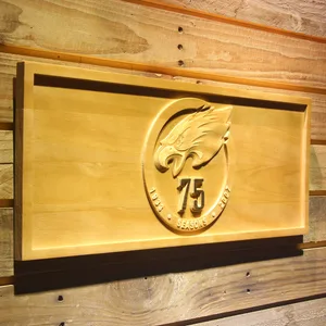 Philadelphia Eagles 75th Anniversary Logo Wood Sign - Legacy Edition