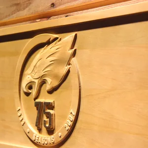 Philadelphia Eagles 75th Anniversary Logo Wood Sign - Legacy Edition